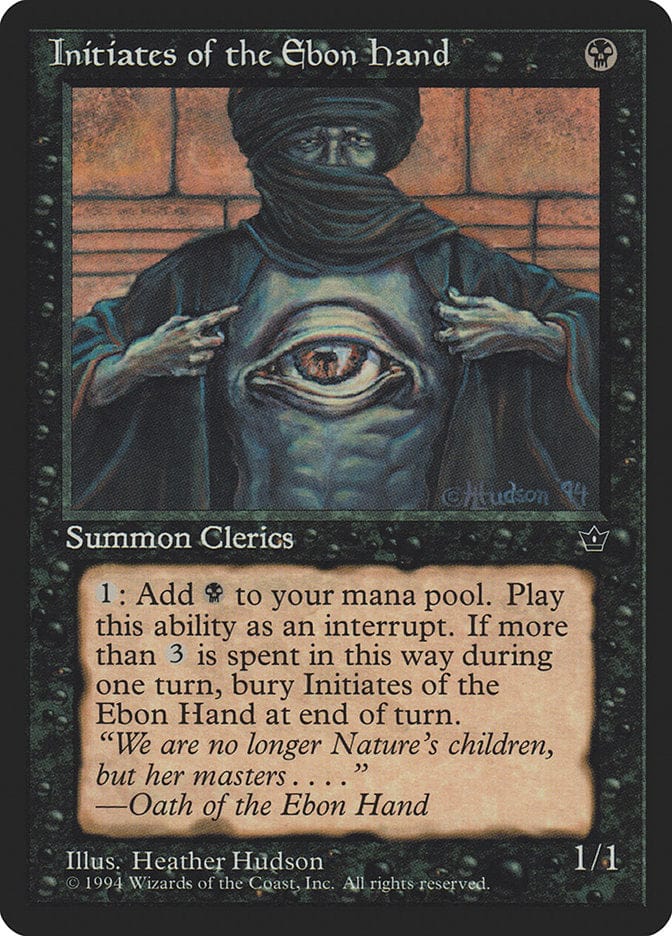 Initiates of the Ebon Hand (Heather Hudson) [Fallen Empires] Magic: The Gathering