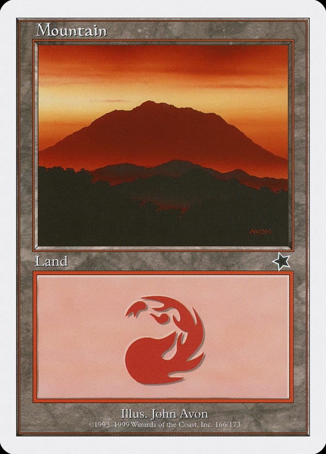 Mountain (166) [Starter 1999] Magic: The Gathering