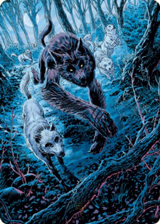 Untamed Pup Art Card [Innistrad: Midnight Hunt Art Series] Magic: The Gathering