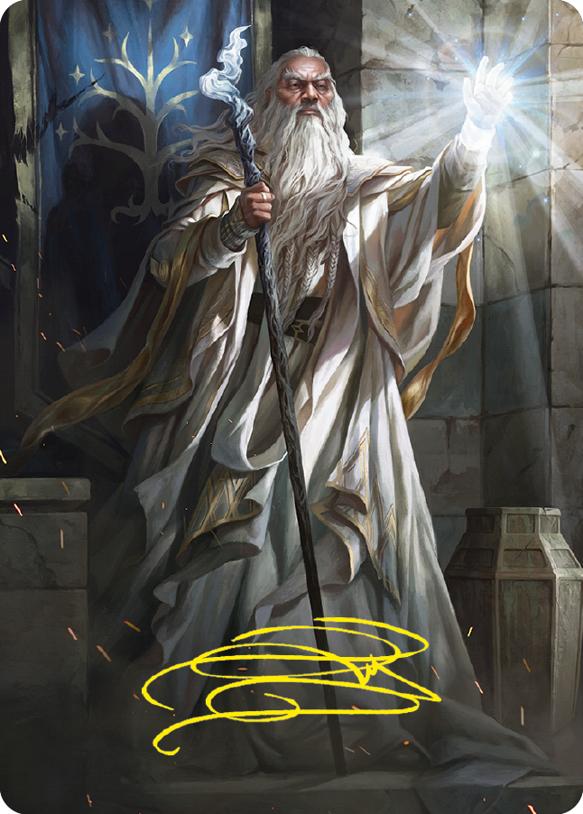 Gandalf the White Art Card (Gold-Stamped Signature) [The Lord of the Rings: Tales of Middle-earth Art Series] Magic: The Gathering