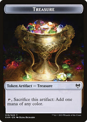 Treasure // Clue Double-Sided Token [Pioneer Challenger Decks 2022] Magic: The Gathering