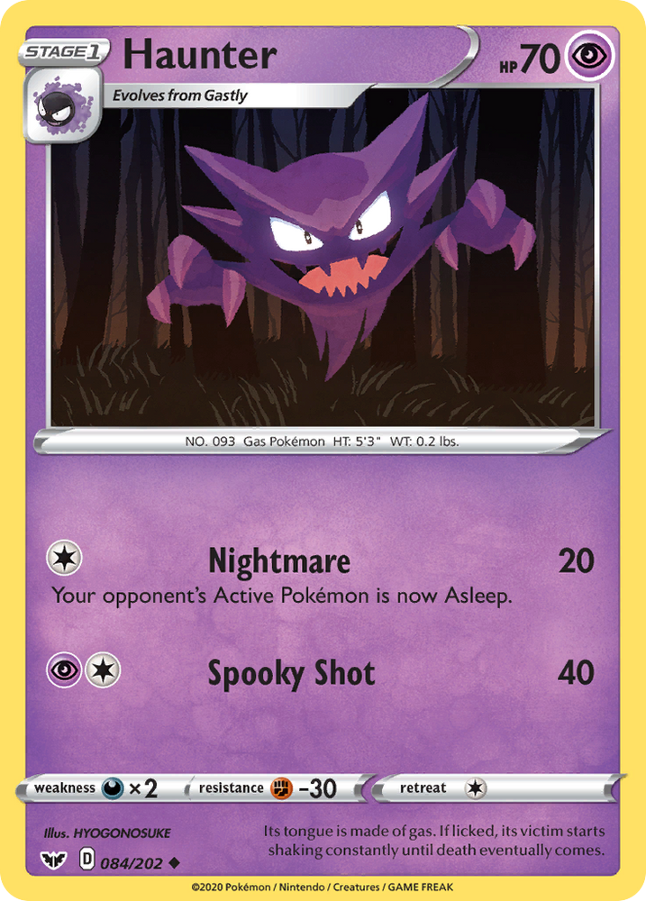 Haunter (084/202) [Sword & Shield: Base Set] Pokémon