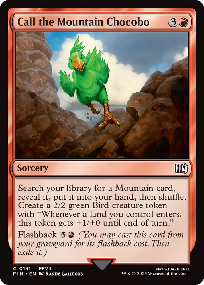 Call the Mountain Chocobo [FINAL FANTASY] Magic: The Gathering
