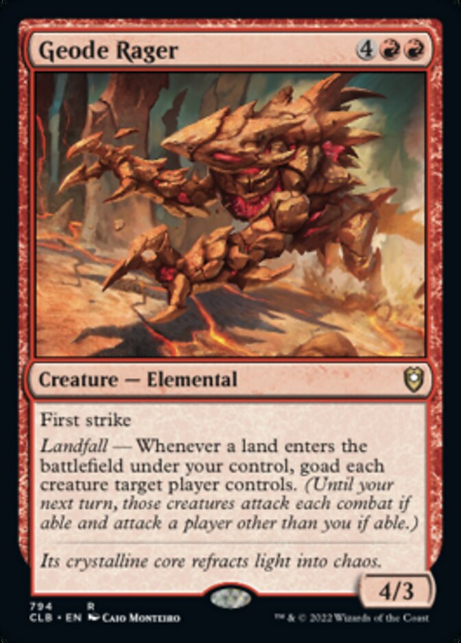 Geode Rager [Commander Legends: Battle for Baldur's Gate] Magic: The Gathering