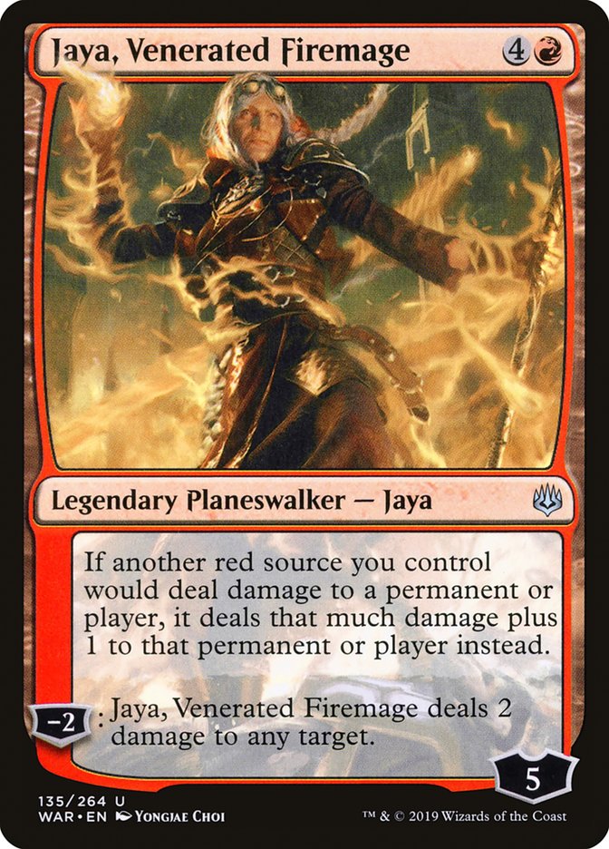 Jaya, Venerated Firemage [War of the Spark] Magic: The Gathering
