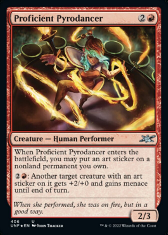 Proficient Pyrodancer (Galaxy Foil) [Unfinity] Magic: The Gathering