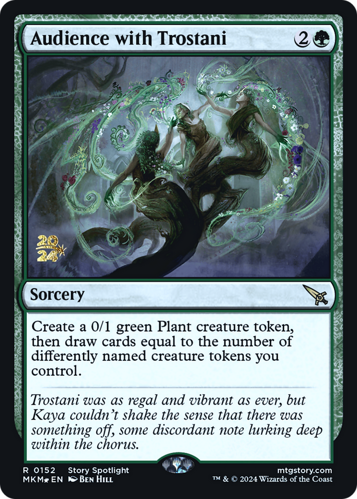 Audience with Trostani [Murders at Karlov Manor Prerelease Promos] Magic: The Gathering