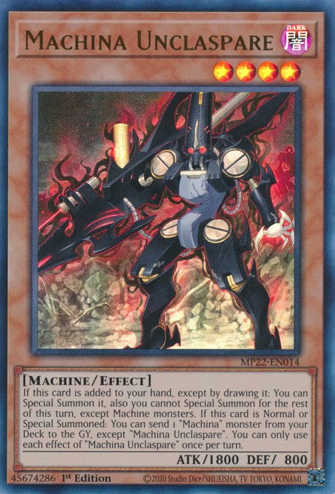 Machina Unclaspare [MP22-EN014] Ultra Rare - Yugioh Cards For Your TCG Needs!