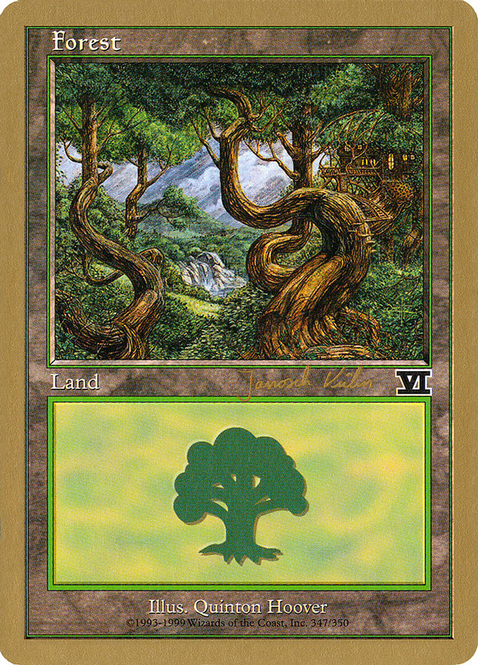 Forest (jk347) (Janosch Kuhn) [World Championship Decks 2000] Magic: The Gathering
