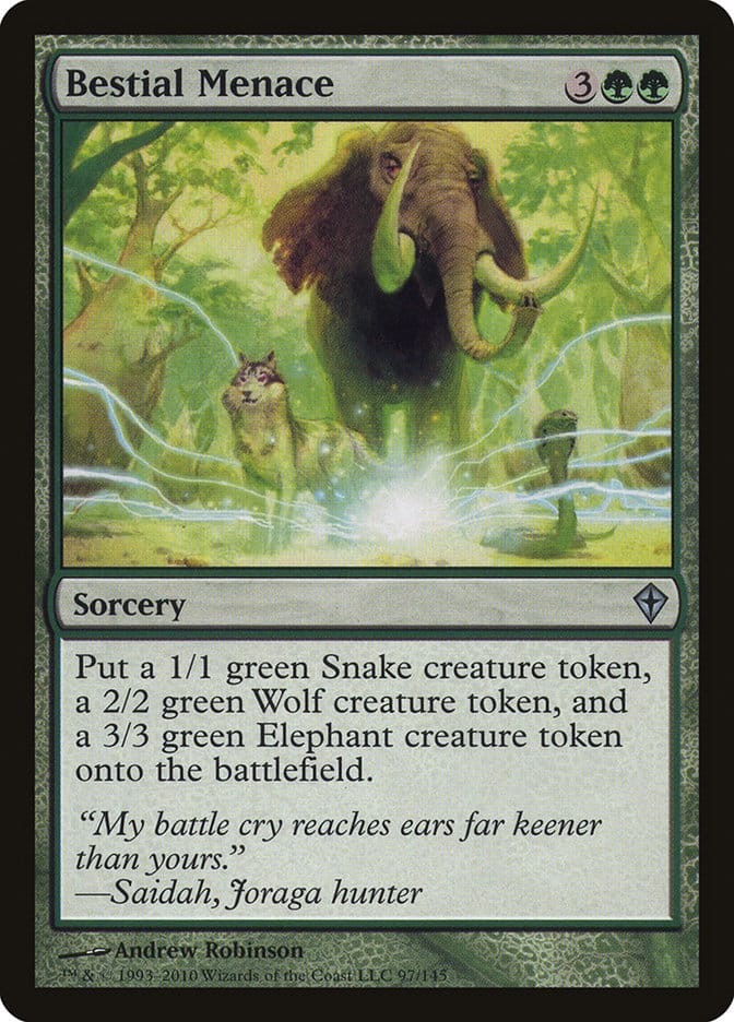 Bestial Menace [Worldwake] Magic: The Gathering