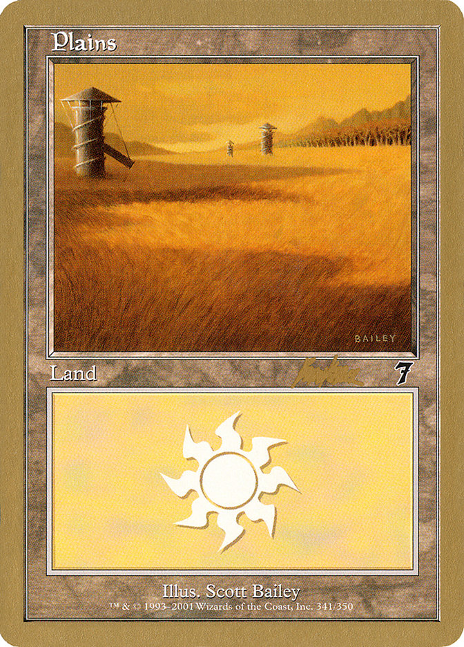 Plains (bk341) (Brian Kibler) [World Championship Decks 2002] Magic: The Gathering
