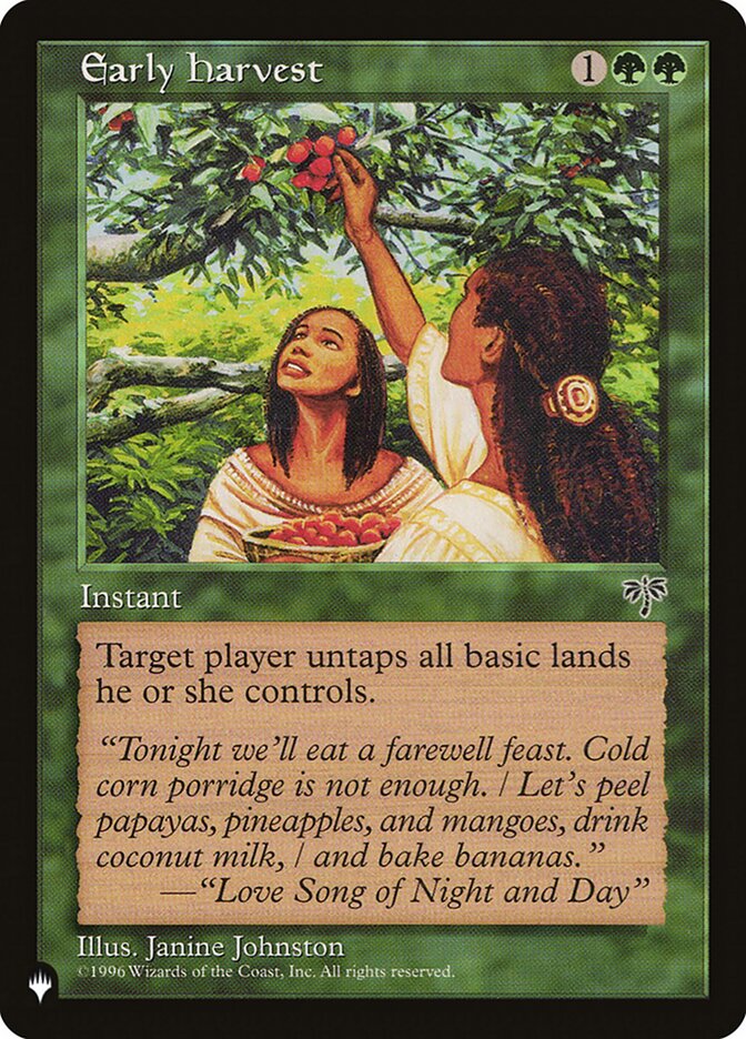 Early Harvest [The List] Magic: The Gathering