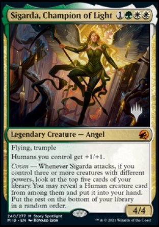 Sigarda, Champion of Light (Promo Pack) [Innistrad: Midnight Hunt Promos] Magic: The Gathering
