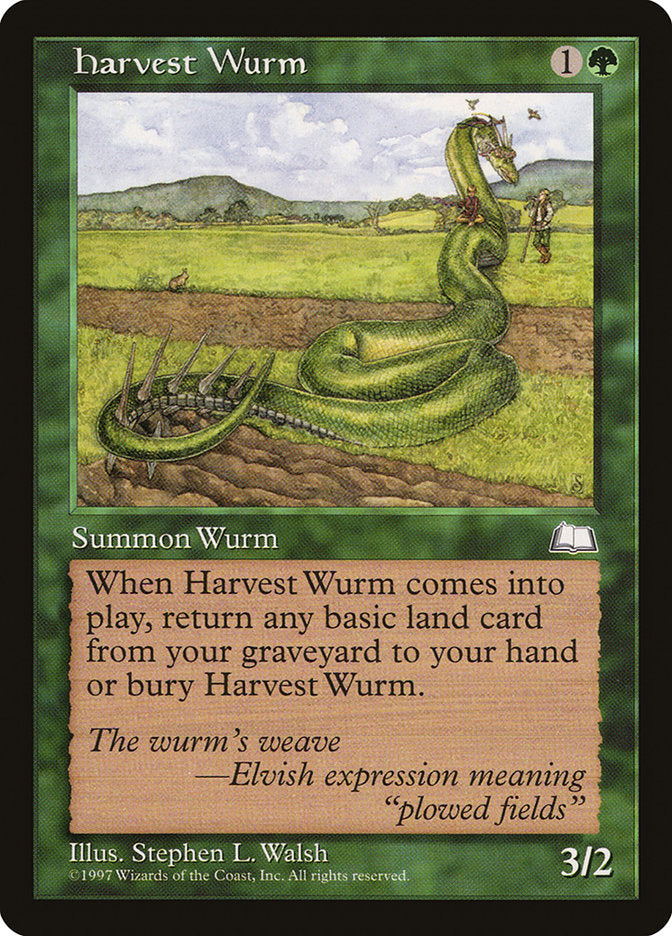 Harvest Wurm [Weatherlight] Magic: The Gathering