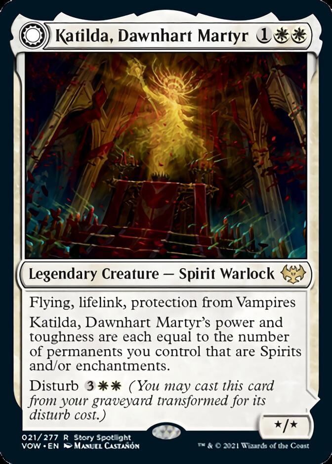 Katilda, Dawnhart Martyr // Katilda's Rising Dawn [Innistrad: Crimson Vow] Magic: The Gathering