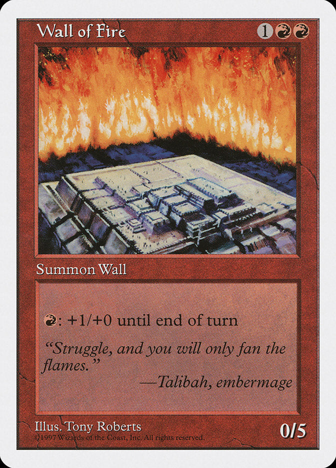 Wall of Fire [Fifth Edition] Magic: The Gathering