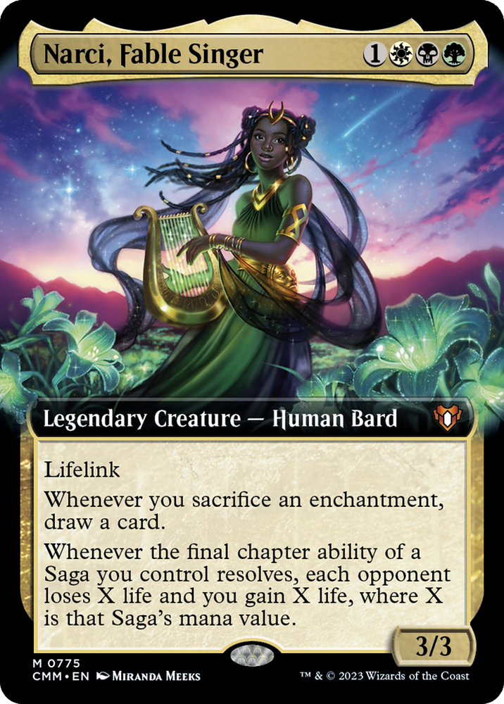 Narci, Fable Singer (Extended Art) [Commander Masters] Magic: The Gathering