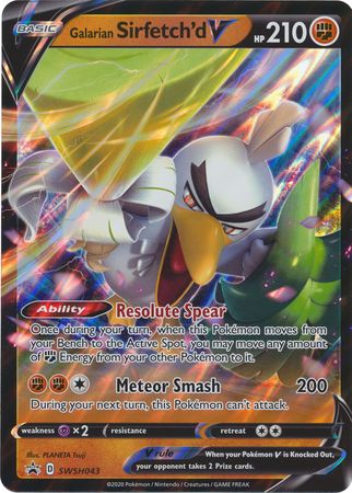 Galarian Sirfetch'd V (SWSH043) (Jumbo Card) [Sword & Shield: Black Star Promos] Pokémon