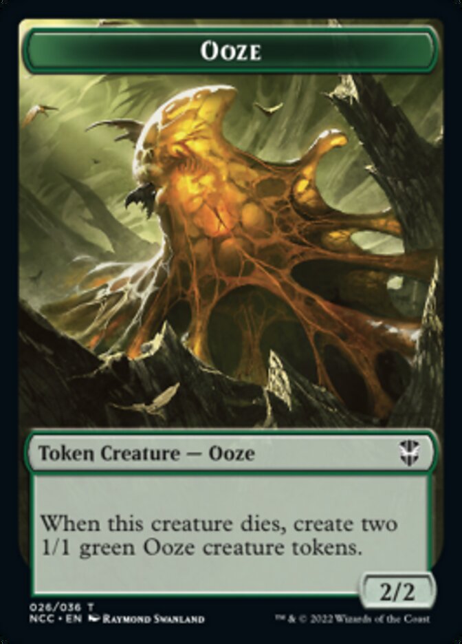 Ooze (026) // Treasure (015) Double-Sided Token [Streets of New Capenna Commander Tokens] Magic: The Gathering