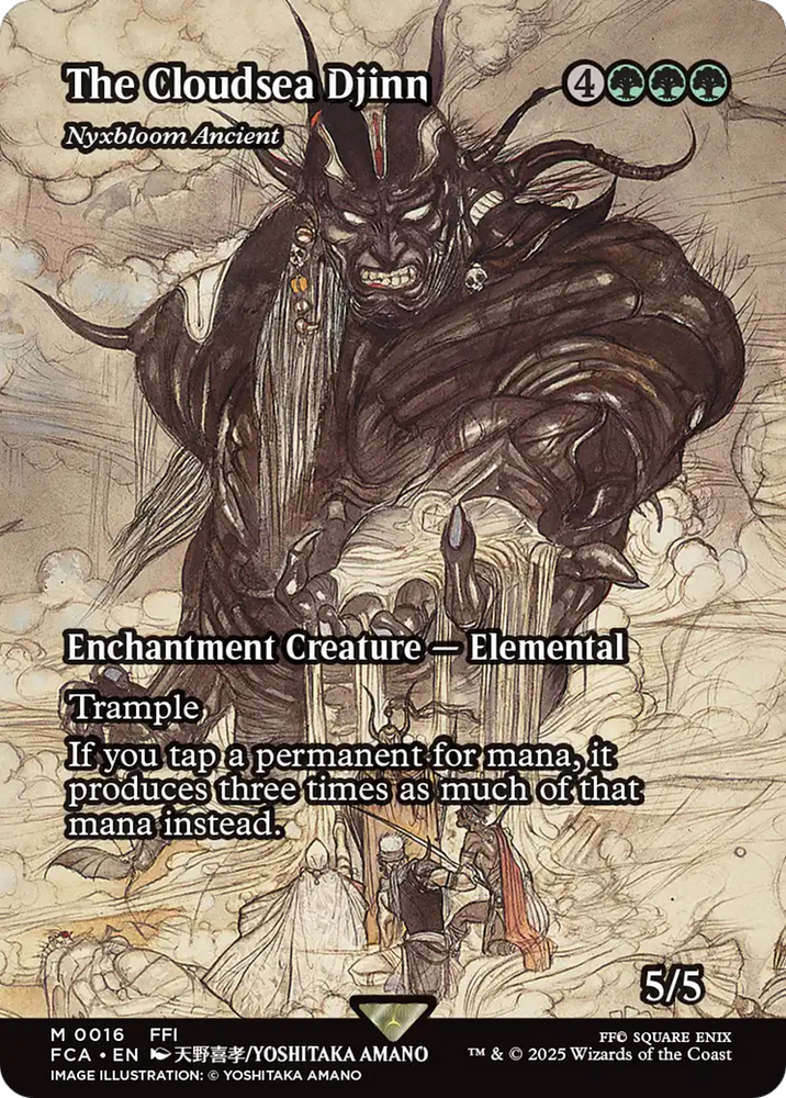 The Cloudsea Djinn - Nyxbloom Ancient (Showcase) [FINAL FANTASY : Through the Ages] Magic: The Gathering