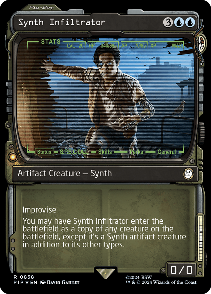 Synth Infiltrator (Showcase) (Surge Foil) [Fallout] Magic: The Gathering