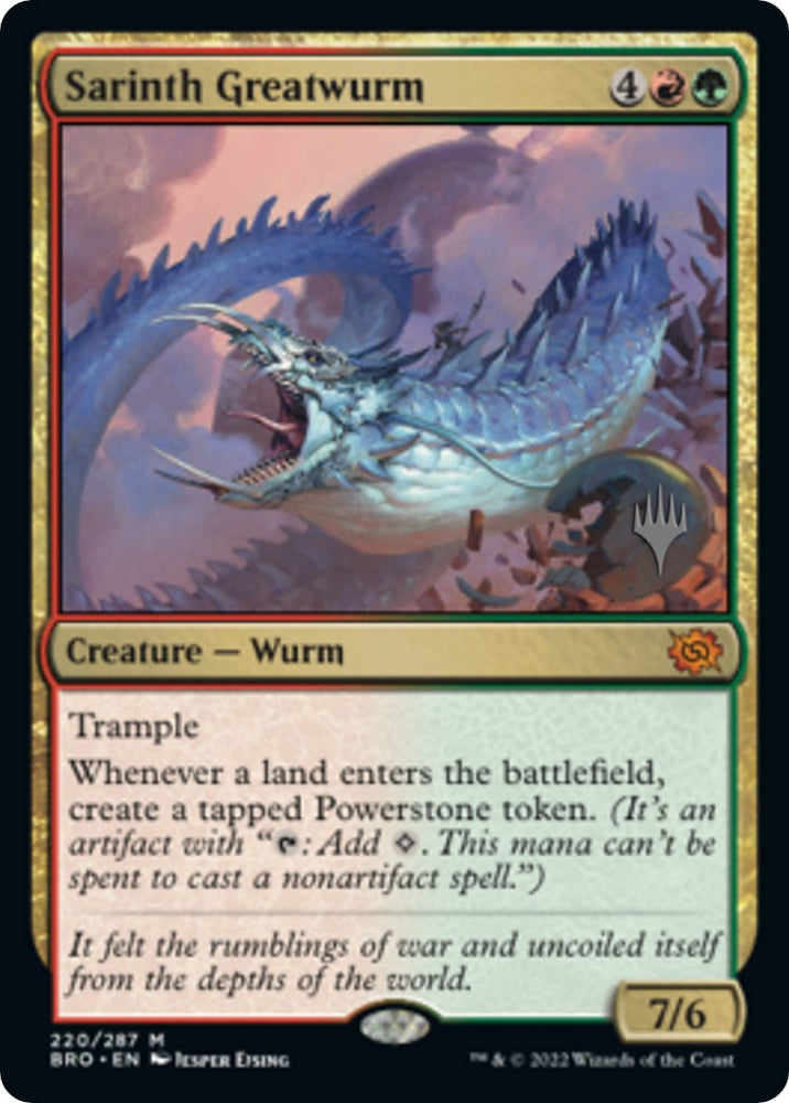 Sarinth Greatwurm (Promo Pack) [The Brothers' War Promos] Magic: The Gathering