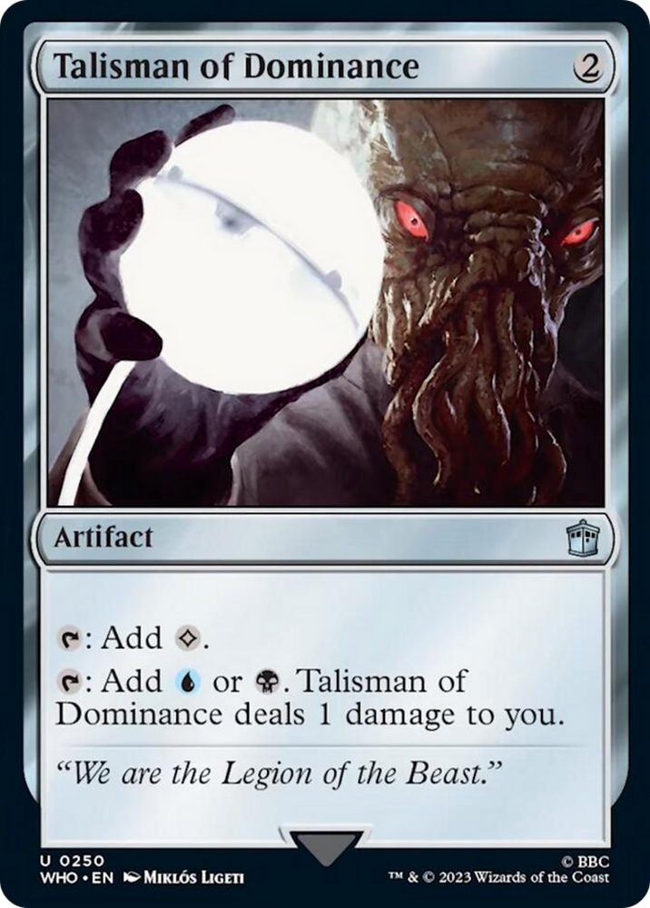 Talisman of Dominance [Doctor Who] Magic: The Gathering