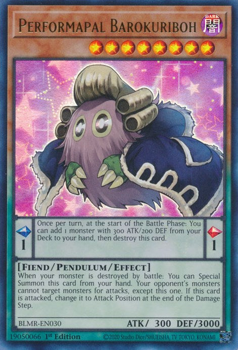 Performapal Barokuriboh [BLMR-EN030] Ultra Rare - Yugioh Cards For Your TCG Needs!