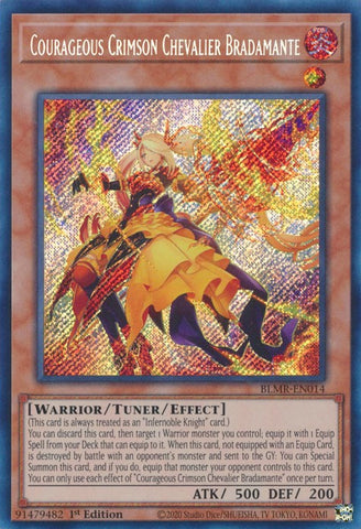 Courageous Crimson Chevalier Bradamante [BLMR-EN014] Secret Rare - Yugioh Cards For Your TCG Needs!