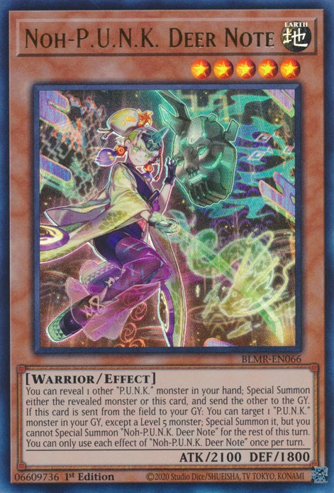 Noh-P.U.N.K. Deer Note [BLMR-EN066] Ultra Rare - Yugioh Cards For Your TCG Needs!