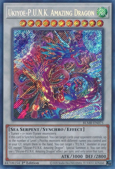 Ukiyoe-P.U.N.K. Amazing Dragon [BLMR-EN075] Secret Rare - Yugioh Cards For Your TCG Needs!