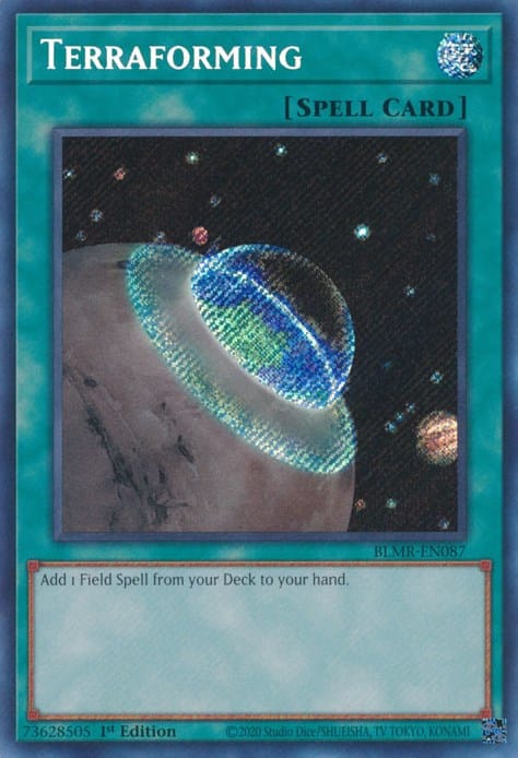 Terraforming [BLMR-EN087] Secret Rare - Yugioh Cards For Your TCG Needs!