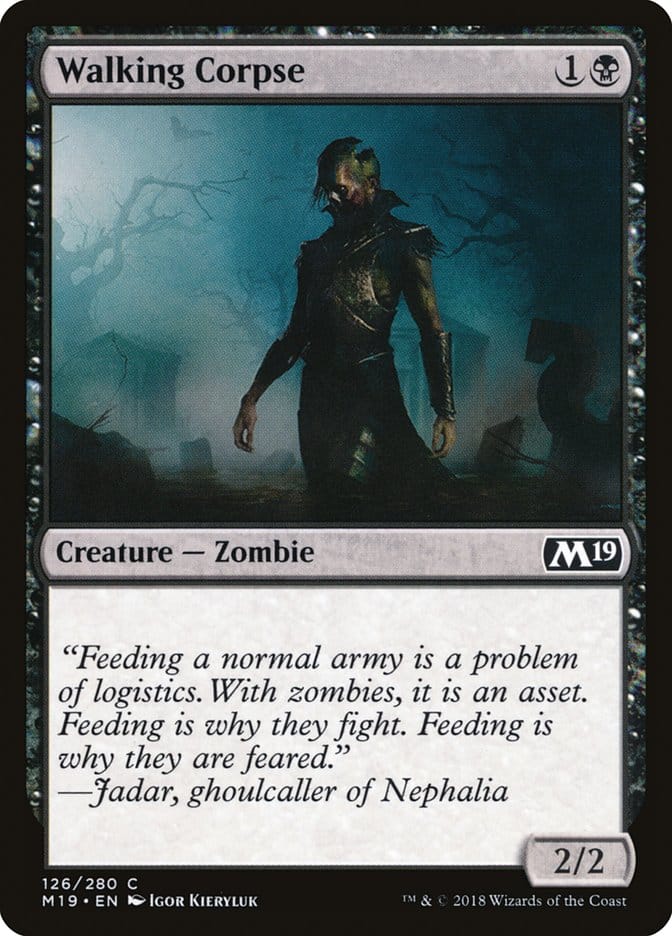 Walking Corpse [Core Set 2019] Magic: The Gathering
