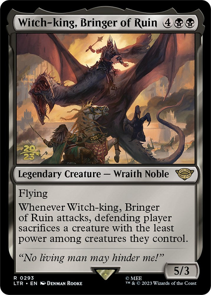 Witch-king, Bringer of Ruin [The Lord of the Rings: Tales of Middle-Earth Prerelease Promos] Magic: The Gathering