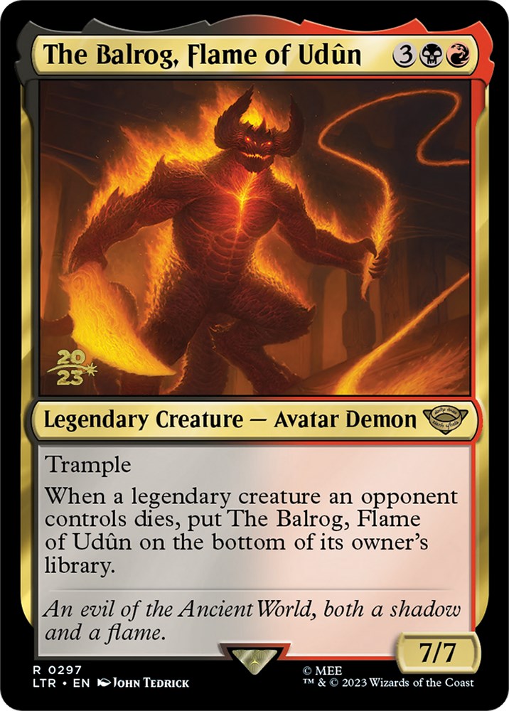 The Balrog, Flame of Udun [The Lord of the Rings: Tales of Middle-Earth Prerelease Promos] Magic: The Gathering