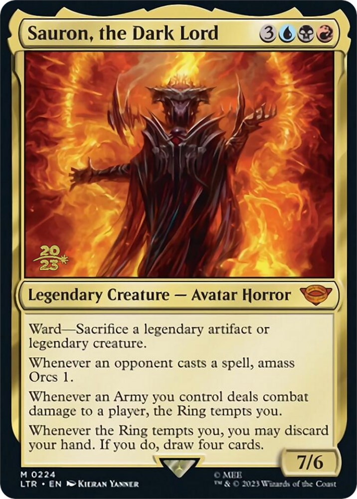 Sauron, the Dark Lord [The Lord of the Rings: Tales of Middle-Earth Prerelease Promos] Magic: The Gathering