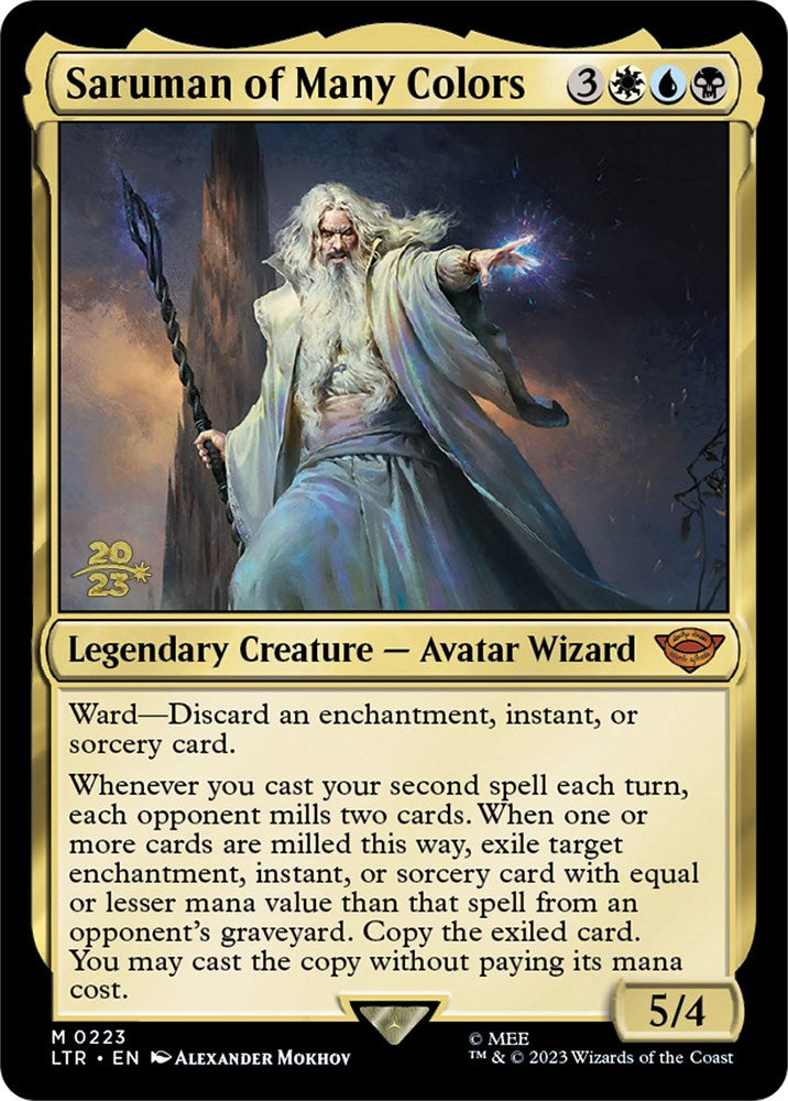Saruman of Many Colors [The Lord of the Rings: Tales of Middle-Earth Prerelease Promos] Magic: The Gathering