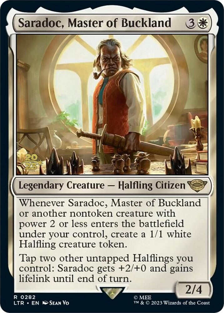 Saradoc, Master of Buckland [The Lord of the Rings: Tales of Middle-Earth Prerelease Promos] Magic: The Gathering