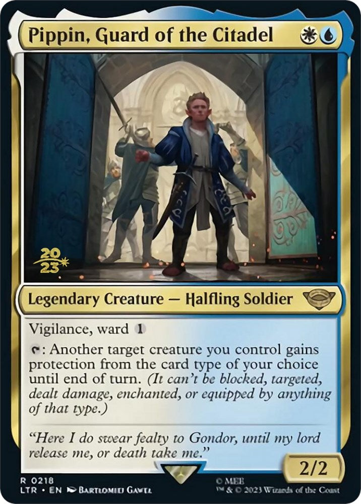 Pippin, Guard of the Citadel [The Lord of the Rings: Tales of Middle-Earth Prerelease Promos] Magic: The Gathering