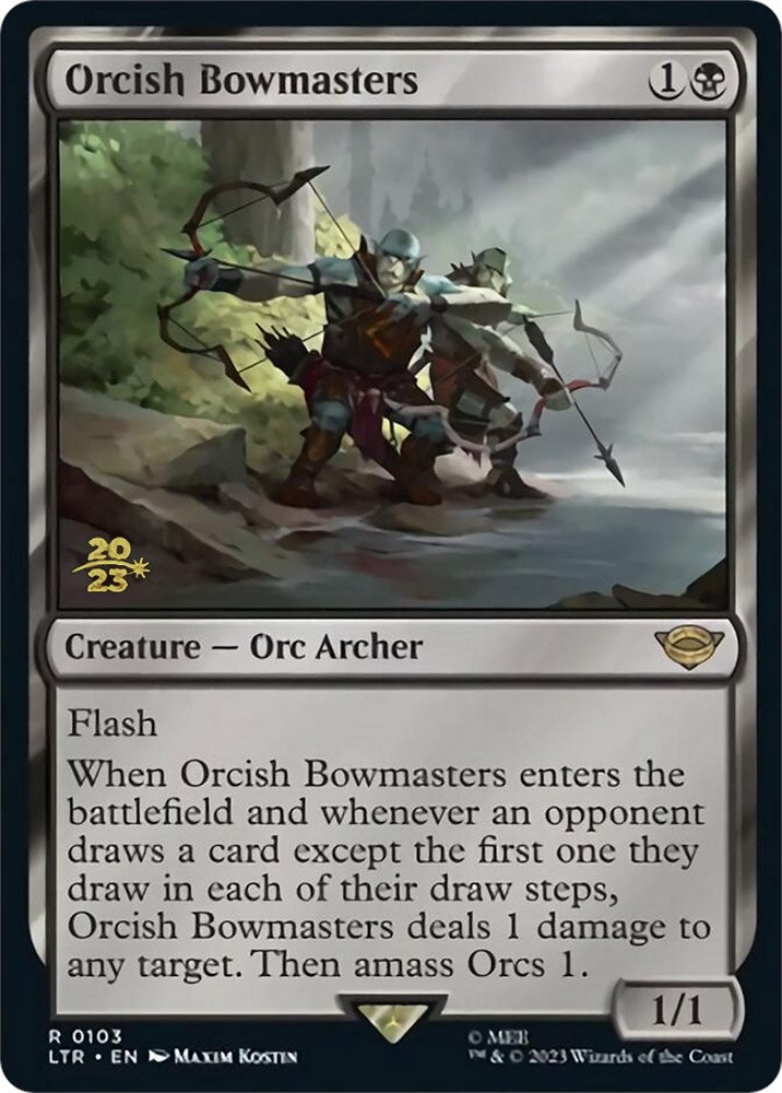 Orcish Bowmasters [The Lord of the Rings: Tales of Middle-Earth Prerelease Promos] Magic: The Gathering