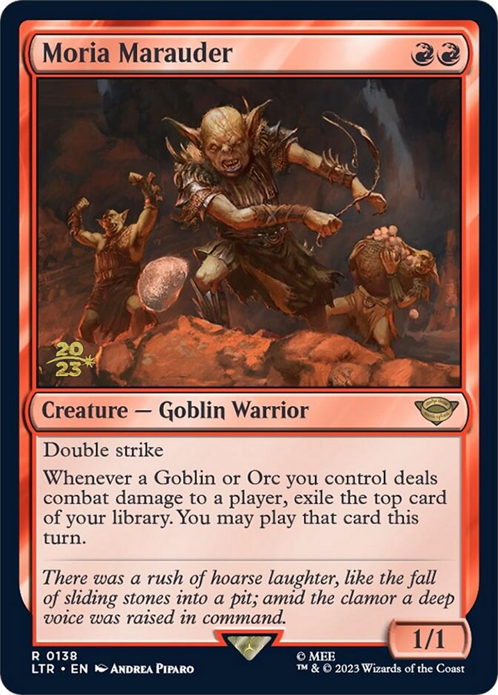 Moria Marauder [The Lord of the Rings: Tales of Middle-Earth Prerelease Promos] Magic: The Gathering