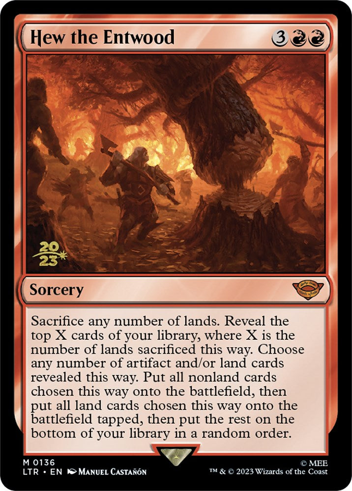 Hew the Entwood [The Lord of the Rings: Tales of Middle-Earth Prerelease Promos] Magic: The Gathering