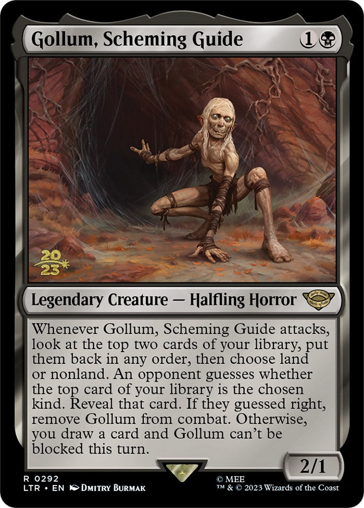 Gollum, Scheming Guide [The Lord of the Rings: Tales of Middle-Earth Prerelease Promos] Magic: The Gathering