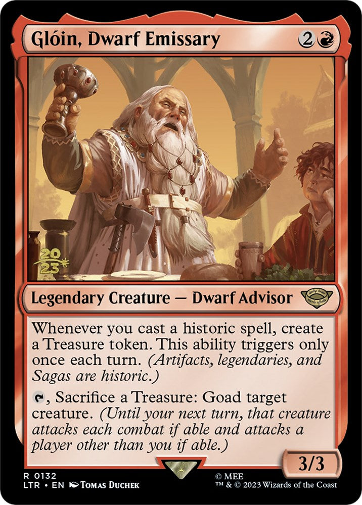 Gloin, Dwarf Emissary [The Lord of the Rings: Tales of Middle-Earth Prerelease Promos] Magic: The Gathering