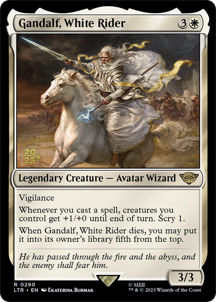 Gandalf, White Rider [The Lord of the Rings: Tales of Middle-Earth Prerelease Promos] Magic: The Gathering