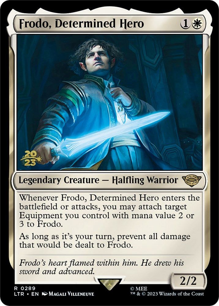 Frodo, Determined Hero [The Lord of the Rings: Tales of Middle-Earth Prerelease Promos] Magic: The Gathering