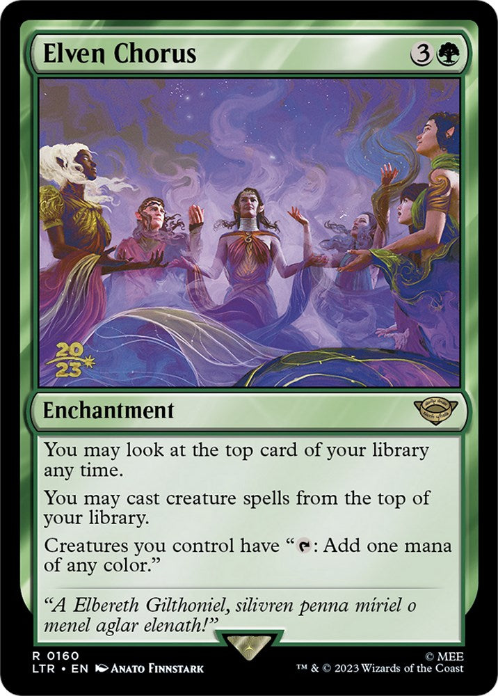 Elven Chorus [The Lord of the Rings: Tales of Middle-Earth Prerelease Promos] Magic: The Gathering