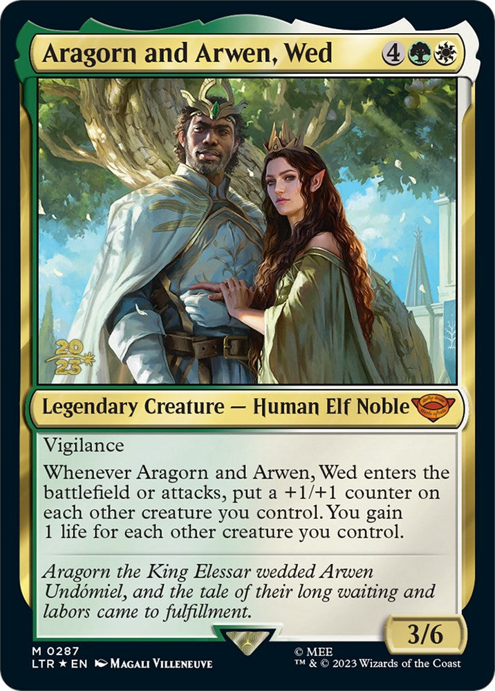 Aragorn and Arwen, Wed [The Lord of the Rings: Tales of Middle-Earth Prerelease Promos] Magic: The Gathering