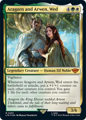 Aragorn and Arwen, Wed [The Lord of the Rings: Tales of Middle-Earth Prerelease Promos] Magic: The Gathering