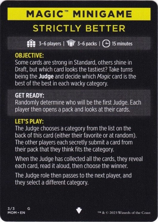 Strictly Better (Magic Minigame) [March of the Machine Minigame] Magic: The Gathering